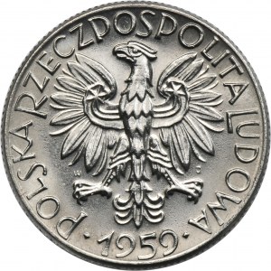 PRÓBA NIKIEL, 5 złotych 1959 Sierp i kielnia