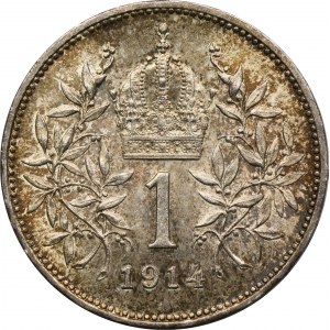 Rakousko, František Josef I., 1 koruna Vídeň 1914