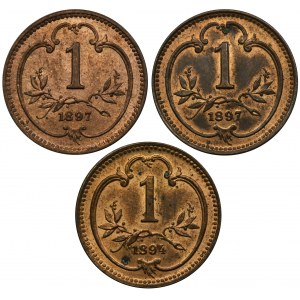 Set, Austria, Franz Joseph I, Heller (3 pcs.)