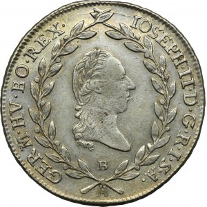 Rakousko, Joseph II, 20 Krajcars Kremnica 1785 B