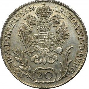 Rakousko, Joseph II, 20 Krajcars Kremnica 1785 B