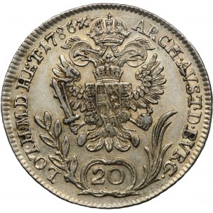 Rakousko, Joseph II, 20 Krajcars Kremnica 1786 B