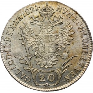 Rakúsko, František II., 20 Krajcars Viedeň 1821 A