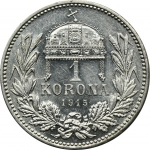 Węgry, Franciszek Józef I, 1 Korona Kremnica 1915 KB