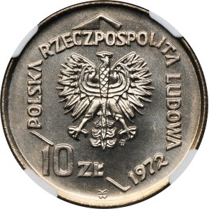 10 zlatých 1972 50 let přístavu Gdyně - NGC MS68