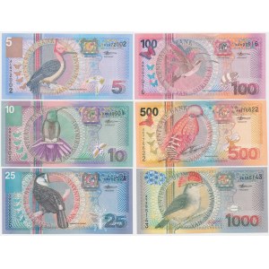 Suriname, lot 5-1.000 Gulden 2000 (6 pcs.)