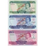Solomon Islands, 2-10 Dollars (1977-81) - SPECIMEN (3 pcs.)