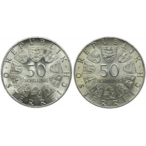 Set, Austria, Second Republic, 50 Schillings (2 pcs.)