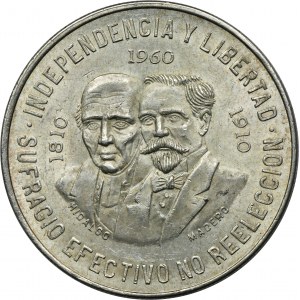 Mexiko, 10 peso Mexiko 1960 - 150. výročie vojny za nezávislosť