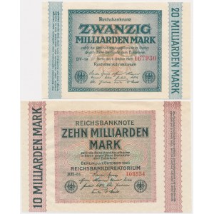 Germany, 10-20 Billion Mark 1923 (2 pcs.)