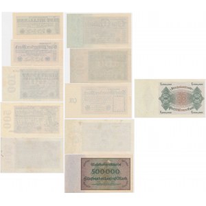 Germany, set 500.000 Mark - 10 milliard Mark 1923 (11 pcs.)