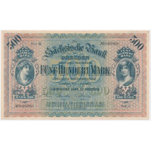 Germany, Saxony, 500 Mark 1922