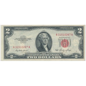 USA, Red Seal, 2 Dollars 1953 - A- Priest & Humphrey -
