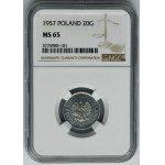 20 pennies 1957 - broad date - NGC MS65 - THE MOST HAPPY