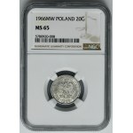 20 groszy 1966 - NGC MS65