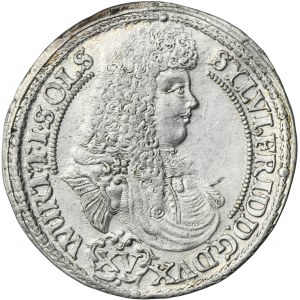 Slezsko, knížectví Olešnické, Sylvius Frederick, 15 Krajcarů Olešnice 1675 SP