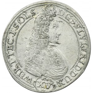 Slezsko, knížectví Olešnické, Sylvius Frederick, 15 Krajcars Olesnica 1694 IIT - NIENOTATED