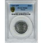 1 złoty 1965 - PCGS MS66