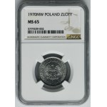 1 złoty 1970 - NGC MS65 - RZADSZY