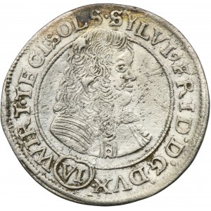 Silesia, Duchy of Oels, Sylvius II Friedrich, 6 Kreuzer Oels 1674 SP - UNLISTED