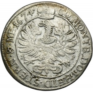 Slezsko, knížectví Olešnické, Sylvius Frederick, 6 Krajcars Olesnica 1674 SP - NIENOTATED