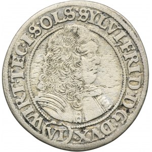 Slezsko, knížectví Olešnické, Sylvius Frederick, 6 Krajcarů Olešnice 1674 SP