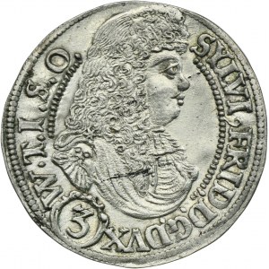 Sliezsko, vojvodstvo Olešnica, Sylvius Frederick, 3 Krajcary Olesnica 1676 SP