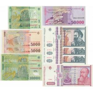 Romania, set 1-50.000 Lei 1992-2005 (11 pcs.)
