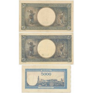 Romania, set 1.000-5.000 Lei 1941-45 (3 pcs.)