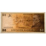 Litva, 50 litas 1991 - AB 0000090 - PMG 67 EPQ - nízke číslo