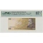 Litva, 50 litas 1991 - AB 0000090 - PMG 67 EPQ - nízke číslo