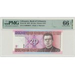 Lithuania, 20 Litu 2001 - AA 0000047 - PMG 66 EPQ - low serial nuber