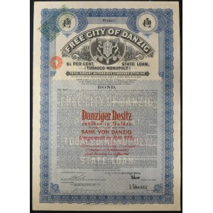 Danzig, Tabakmonopol, 50 £ 1927, Danziger Besitz