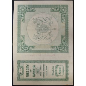 Danzig, Tobacco Monopoly, £100 1927, Danziger Besitz