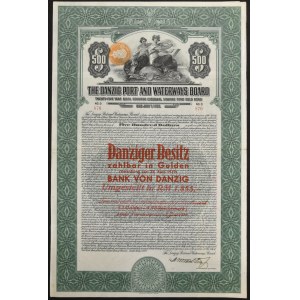 Gdańsk, The Danzig Port and Waterways Board, $500 1927, Danziger Besitz - RZADKA