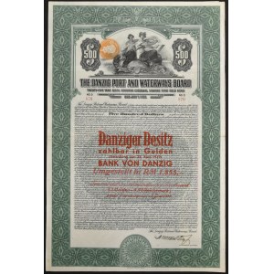 Danzig, The Danzig Port and Waterways Board, $500 1927, Danziger Besitz - RZADKA