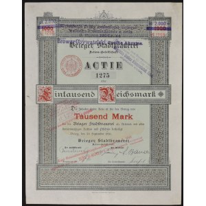 Civic Brewery S.A., Brieger Stadtbrauerei, 1,000 marks 1896
