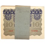 Rakousko, bankovní balík 10 korun 1922 (100 kusů).