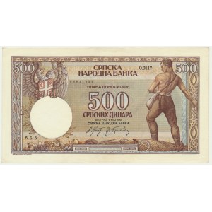 Serbia, 500 Dinara 1942