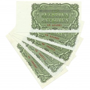 Československo, 5 korun 1961 (5 kusů).