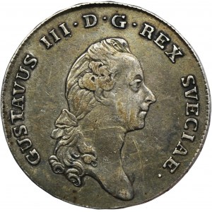 Sweden, Gustav III, 1 Riksdaler Stockholm 1782 OL