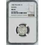 Stephan, Bathory, Schilling Danzig 1582 - NGC MS64