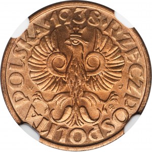 2 pennies 1938 - NGC MS67 RD