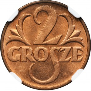 2 grosze 1939 - NGC MS66 RD