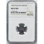 1 cent 1923 - NGC MS67 BN