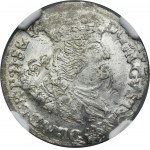 Augustus III of Poland, 6 Groschen Danzig 1763 REOE - date not separated by letter E - NGC MS64