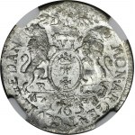 Augustus III of Poland, 6 Groschen Danzig 1763 REOE - date not separated by letter E - NGC MS64