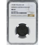 Polish Kingdom, 20 pfennig 1918 - NGC MS63