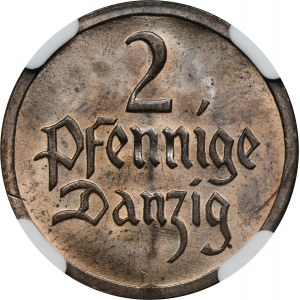 Freie Stadt Danzig, 2 fenigy 1926 - NGC MS66 RB