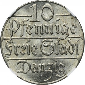 Freie Stadt Danzig, 10 fenig 1923 - NGC MS65